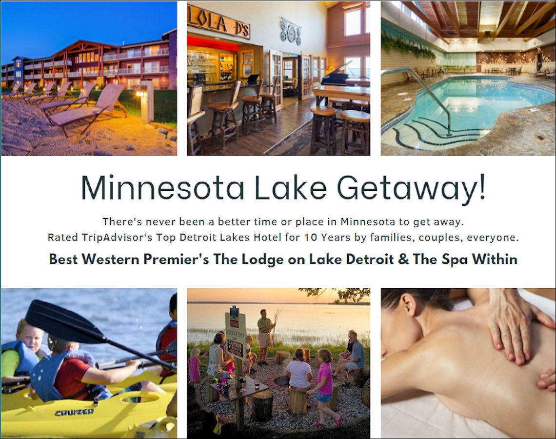 Minnesota Lake Spring & Summer Getaway - The Lodge on Lake Detroit