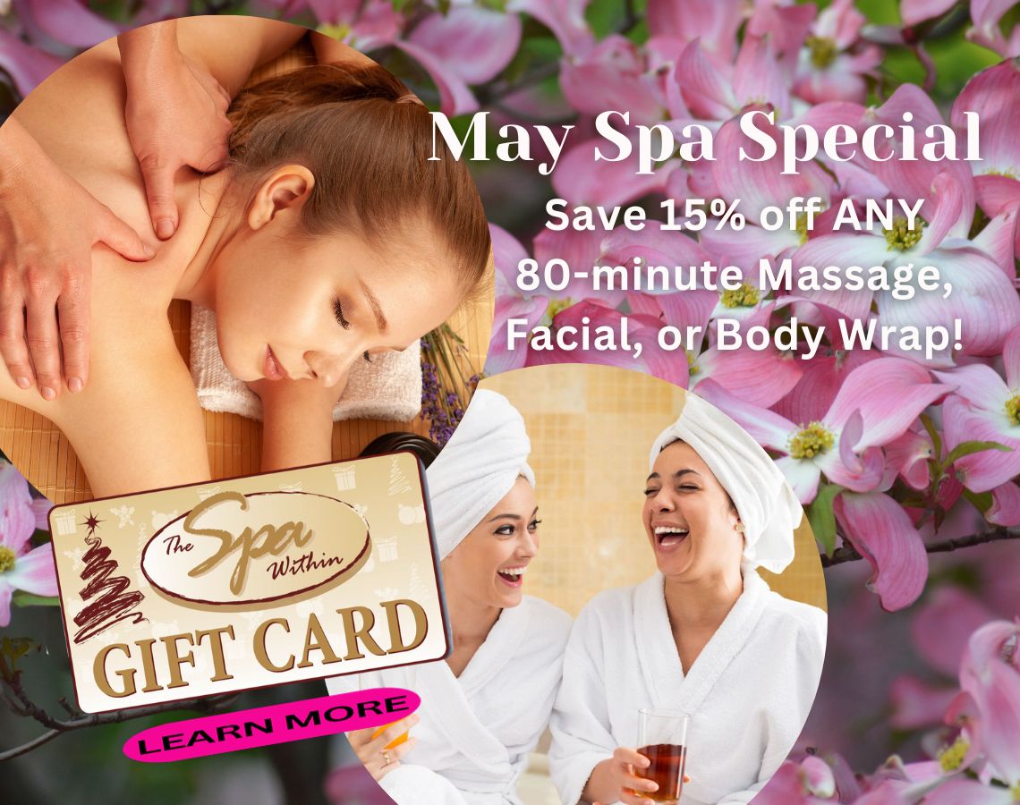Mothers Day Month May Spa Specials at The Spa Within at The Lodge on Lake Detroit