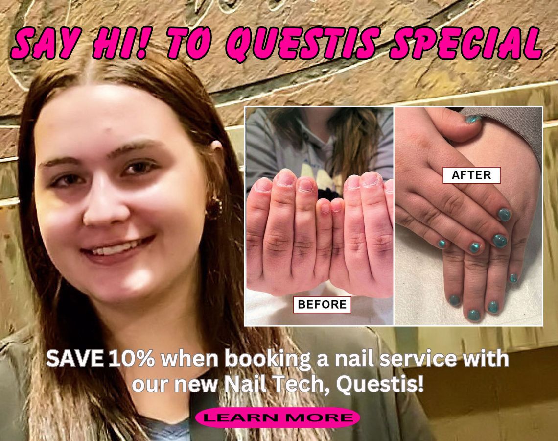 Say Hi to The Spa's new Nail Tech Questis Weidenbach & SAVE 10% off on any Nail Service at The Spa Within at The Lodge on Lake Detroit in Detroit Lakes MN