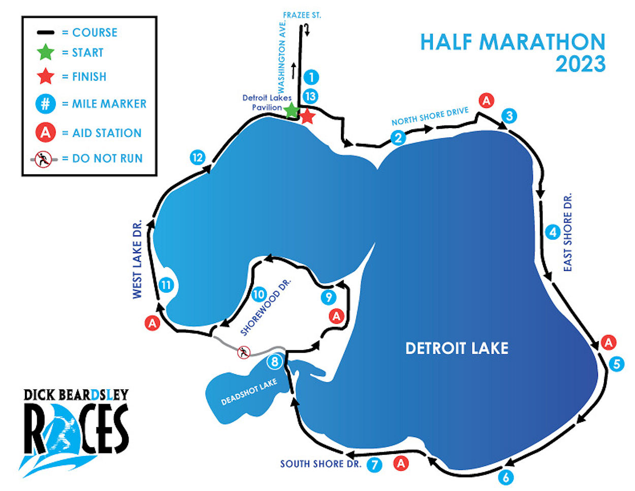 Dan Beardsley Marathon Half Marathon Course 