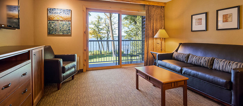 Two Room Family Suite Accommodations - The Lodge on Lake Detroit in Detroit Lakes MN