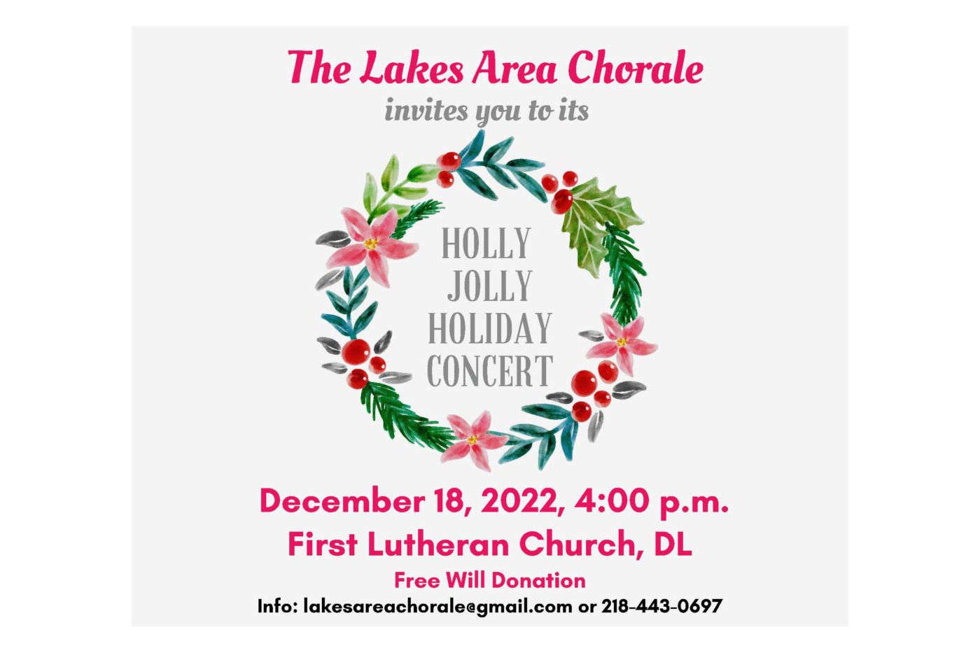 Holly Jolly Holiday Concert in Detroit Lakes - Detroit Lakes Event Calendar
