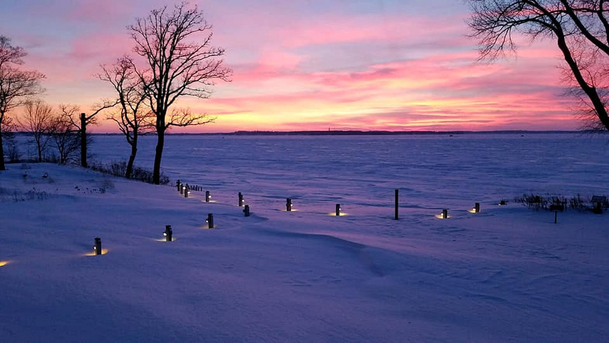 February 1, 2019 Big Detroit Lake Sunset at The Lodge on Lake Detroit