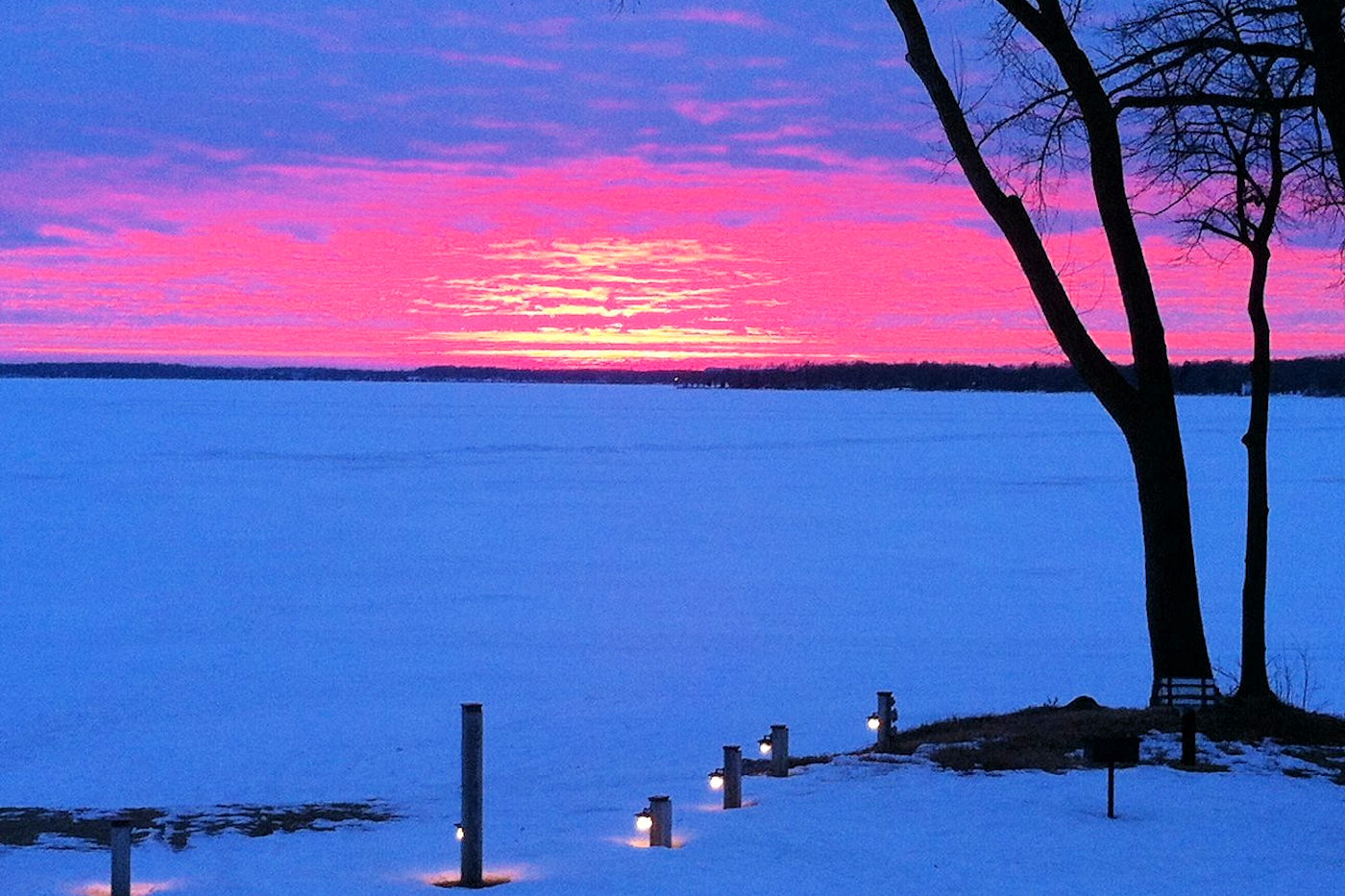March 12, 2014 Big Detroit Lake Sunset at The Lodge on Lake Detroit