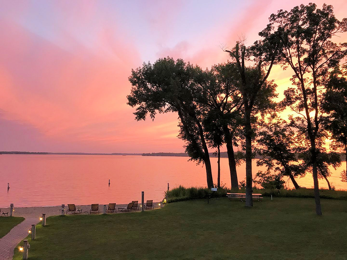July 25, 2017 Big Detroit Lake Sunset at The Lodge on Lake Detroit